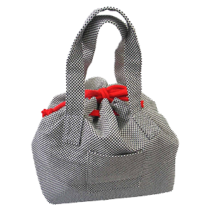 刺し子織り 巾着型バッグ